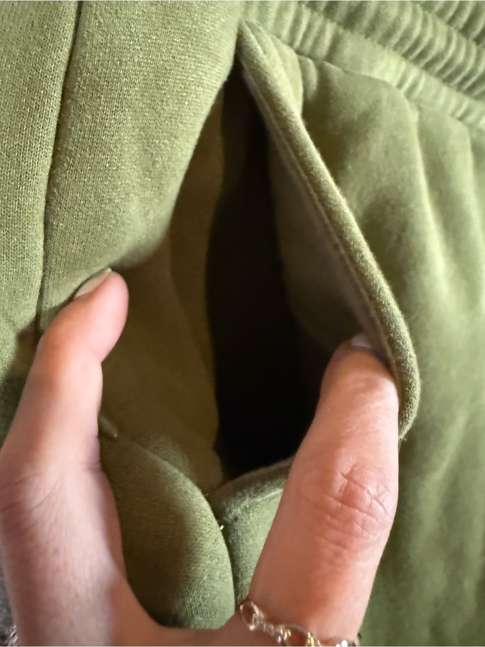 SweetGrass Clothing Olive Palmetto Rose Fleece Joggers XL - Picture 5 of 16